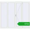 Pricing Tilt-and-Turn 2000x1800 mm REHAU ENERGY-SAVING SYNEGO MD RAL 9016 Traffic white two-sided. Price: 705,82 €
