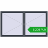 Pricing Tilt-and-Turn 2600x1400 mm REHAU OPTIMUM EURO-DESIGN 70 ANTHRACITE_GREY_STRUKTURAL two-sided. Price: 5 209.05 PLN