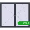 Pricing Tilt-and-Turn 2600x2200 mm REHAU OPTIMUM EURO-DESIGN 70 ANTHRACITE_GREY_STRUKTURAL two-sided. Price: 6932,06 zł