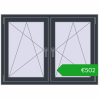 Ustalenie cen Okna skrzydłowe 1290x935 mm REHAU ENERGY-SAVING SYNEGO MD ANTHRACITE_GREY_STRUKTURAL dwustronny. Cena: 501,69 €