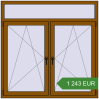 Pricing Tilt-and-Turn 1500x1500 mm KORSA ENERGY-SAVING REHAU SYNEGO MD. Price: 1 243.25 EUR