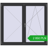 Pricing Tilt-and-Turn 1500x1350 mm REHAU OPTIMUM EURO-DESIGN 70 ANTHRACITE_GREY_GLATT two-sided. Price: 2 850.44 PLN
