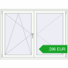 Pricing Tilt-and-Turn 1600x1200 mm REHAU OPTIMUM EURO-DESIGN 70 RAL 9016 Traffic white two-sided. Price: 296.33 EUR