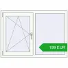 Pricing Tilt-and-Turn 1240x870 mm REHAU OPTIMUM EURO-DESIGN 70 RAL 9016 Traffic white two-sided. Price: 199.23 EUR