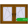 Ustalenie cen Okna skrzydłowe 1065x755 mm REHAU ENERGY-SAVING SYNEGO MD GOLDEN OAK dwustronny. Cena: 371,68 €