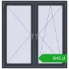 Pricing Tilt-and-Turn 1350x1400 mm REHAU OPTIMUM EURO-DESIGN 70 ANTHRACITE_GREY_STRUKTURAL two-sided. Price: 1845,42 zł
