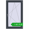 Pricing Tilt-and-Turn 800x1350 mm REHAU OPTIMUM EURO-DESIGN 70 ANTHRACITE_GREY_STRUKTURAL two-sided. Price: 1 481.33 PLN