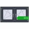 Ustalenie cen Okna skrzydłowe 990x545 mm EPSILON OPTIMA ANTHRACITE_GREY_STRUKTURAL dwustronny. Cena: 157,20 €
