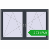 Pricing Tilt-and-Turn 1840x1175 mm REHAU ENERGY-SAVING SYNEGO MD ANTHRACITE_GREY_STRUKTURAL two-sided. Price: 2731,40 zł