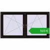 Ustalenie cen Okna skrzydłowe 1770x950 mm REHAU ENERGY-SAVING SYNEGO MD BLACK_BROWN dwustronny. Cena: 503,16 €