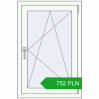 Pricing Tilt-and-Turn 650x980 mm REHAU OPTIMUM EURO-DESIGN 70 RAL 9016 Traffic white two-sided. Price: 751.8 PLN