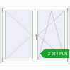 Pricing Tilt-and-Turn 1460x1235 mm REHAU ENERGY-SAVING SYNEGO MD RAL 9016 Traffic white two-sided. Price: 2 311.46 PLN