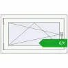 Pricing Tilt-and-Turn 870x500 mm REHAU OPTIMUM EURO-DESIGN 70 RAL 9016 Traffic white two-sided. Price: 90,89 €