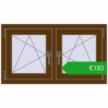 Pricing Tilt-and-Turn 990x560 mm EPSILON OPTIMA WALNUT two-sided. Price: 130,12 €