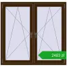 Pricing Tilt-and-Turn 1380x1325 mm REHAU ENERGY-SAVING SYNEGO MD DARK_OAK two-sided. Price: 2482,56 zł