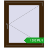Pricing Tilt-and-Turn 850x1000 mm REHAU OPTIMUM EURO-DESIGN 70 DARK_OAK two-sided. Price: 1 281.88 PLN