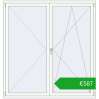 Pricing Tilt-and-Turn 1800x1900 mm REHAU ENERGY-SAVING SYNEGO MD RAL 9016 Traffic white two-sided. Price: 586,77 €