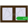 Ustalenie cen Okna skrzydłowe 1350x830 mm REHAU ENERGY-SAVING SYNEGO MD DARK_OAK dwustronny. Cena: 476,39 €