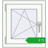 Ustalenie cen Okna skrzydłowe 500x545 mm EPSILON OPTIMA RAL 9016 Traffic white dwustronny. Cena: 71,53 €