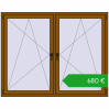 Ustalenie cen Okna skrzydłowe 1755x1385 mm REHAU ENERGY-SAVING SYNEGO MD GOLDEN OAK dwustronny. Cena: 680,15 €