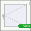 Pricing Tilt-and-Turn 750x750 mm REHAU OPTIMUM EURO-DESIGN 70 ANTHRACITE_GREY_STRUKTURAL external. Price: 748.15 PLN