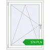 Pricing Tilt-and-Turn 900x1200 mm REHAU OPTIMUM EURO-DESIGN 70 RAL 9016 Traffic white two-sided. Price: 574.04 PLN