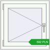 Pricing Tilt-and-Turn 650x650 mm REHAU OPTIMUM EURO-DESIGN 70 RAL 9016 Traffic white two-sided. Price: 592.11 PLN