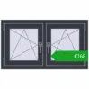 Pricing Tilt-and-Turn 990x560 mm EPSILON OPTIMA ANTHRACITE_GREY_STRUKTURAL two-sided. Price: 168,39 €