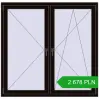 Pricing Tilt-and-Turn 1480x1440 mm REHAU OPTIMUM EURO-DESIGN 70 BLACK_BROWN two-sided. Price: 2 677.84 PLN