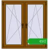 Pricing Tilt-and-Turn 1155x1220 mm REHAU ENERGY-SAVING SYNEGO MD GOLDEN OAK two-sided. Price: 512,12 €