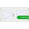 Pricing Tilt-and-Turn 1200x600 mm REHAU OPTIMUM EURO-DESIGN 70 RAL 9016 Traffic white two-sided. Price: 1 218.84 PLN