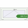 Pricing Tilt-and-Turn 1025x475 mm REHAU OPTIMUM EURO-DESIGN 70 RAL 9016 Traffic white two-sided. Price: 698.96 PLN