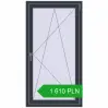 Pricing Tilt-and-Turn 800x1500 mm REHAU OPTIMUM EURO-DESIGN 70 ANTHRACITE_GREY_STRUKTURAL two-sided. Price: 1 609.9 PLN