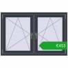 Ustalenie cen Okna skrzydłowe 1350x875 mm REHAU ENERGY-SAVING SYNEGO MD ANTHRACITE_GREY_STRUKTURAL dwustronny. Cena: 453,04 €