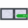 Pricing Tilt-and-Turn 1770x770 mm REHAU ENERGY-SAVING SYNEGO MD ANTHRACITE_GREY_STRUKTURAL two-sided. Price: 490,95 €