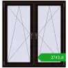 Pricing Okna skrzydłowe 1260x1325 mm REHAU ENERGY-SAVING SYNEGO MD BLACK_BROWN dwustronny. Price: 2742,61 zł