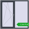 Pricing Tilt-and-Turn 1450x1450 mm REHAU OPTIMUM EURO-DESIGN 70 ANTHRACITE_GREY_STRUKTURAL two-sided. Price: 2 244.09 PLN