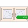 Pricing Tilt-and-Turn 990x530 mm REHAU OPTIMUM EURO-DESIGN 70 CREAME_WHITE_50L-2 two-sided. Price: 213,58 €
