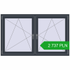 Pricing Tilt-and-Turn 1650x1000 mm REHAU OPTIMUM EURO-DESIGN 70 ANTHRACITE_GREY_STRUKTURAL two-sided. Price: 2 736.72 PLN