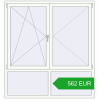 Pricing Tilt-and-Turn 1600x1740 mm REHAU ENERGY-SAVING SYNEGO MD RAL 9016 Traffic white two-sided. Price: 561.84 EUR