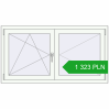 Pricing Tilt-and-Turn 1400x750 mm REHAU OPTIMUM EURO-DESIGN 70 RAL 9016 Traffic white two-sided. Price: 1 322.68 PLN