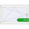 Pricing Tilt-and-Turn 1240x850 mm REHAU OPTIMUM EURO-DESIGN 70 RAL 9016 Traffic white two-sided. Price: 274,35 €