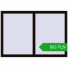 Pricing Tilt-and-Turn 1300x900 mm REHAU OPTIMUM EURO-DESIGN 70 BLACK_BROWN two-sided. Price: 953.21 PLN