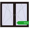Ustalenie cen Okna skrzydłowe 1665x1475 mm REHAU ENERGY-SAVING SYNEGO MD BLACK_BROWN dwustronny. Cena: 674,96 €