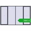 Ustalenie cen Okna skrzydłowe 3500x2200 mm REHAU OPTIMUM EURO-DESIGN 70 ANTHRACITE_GREY_STRUKTURAL dwustronny. Cena: 5879,59 zł