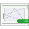Pricing Tilt-and-Turn 650x500 mm REHAU OPTIMUM EURO-DESIGN 70 RAL 9016 Traffic white two-sided. Price: 105,10 €