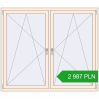 Pricing Tilt-and-Turn 1750x1500 mm REHAU OPTIMUM EURO-DESIGN 70 CREAME_WHITE_50L-2 two-sided. Price: 2 987.29 PLN