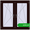 Ustalenie cen Okna rozwierne 1095x1085 mm REHAU ENERGY-SAVING SYNEGO MD CHOCOLATE_BROWN dwustronny. Cena: 2290,48 zł