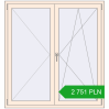 Pricing Tilt-and-Turn 1400x1500 mm REHAU OPTIMUM EURO-DESIGN 70 CREAME_WHITE_50L-2 two-sided. Price: 2 751.21 PLN