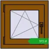 Pricing Tilt-and-Turn 500x500 mm REHAU OPTIMUM EURO-DESIGN 70 GOLDEN OAK two-sided. Price: 571,74 zł